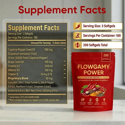 FLOWGAMY -  CAYNENNE PEPPER SOFTGELS